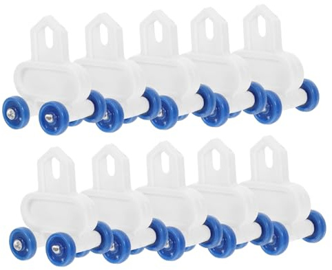 iplusmile 20 Piezas Polea De Riel De Cortina Deslizador De Riel para Cortinas De Rodillos Silenciosos Uso Dormitorios y Salas De Estar
