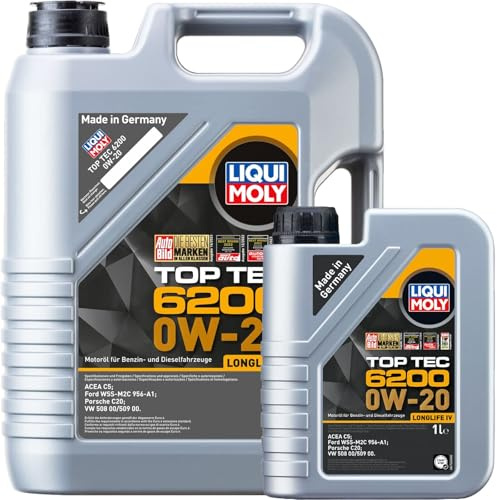 BandelOne enthält 1x5+1x1L Liqui Moly Top Tec 6200 0W20 Öl passend für 508/509.00 C20