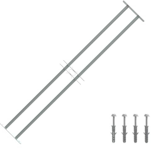 Mokuyary - Grille de sécurité réglable pour fenêtre avec 2 Barres - 1 000-1500 mm - Barre de sécurité réglable pour fenêtre, barrières, Porte, entrée - Protection de propriété Domestique