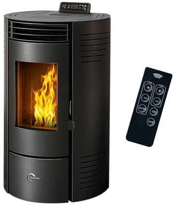 Poêle à granulés étanche Azora 11,6 kW Noir Sannover