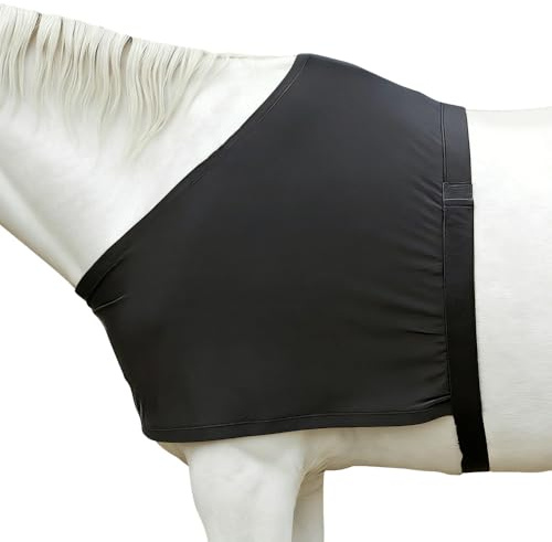 MiOYOOW Schulterschutz für Pferde, Atmungsaktiver Halsschutz, Hochelastischer Brustschutz, Pferdeschulterschutz für EIN Schönes Fell und Schutz vor Reibung