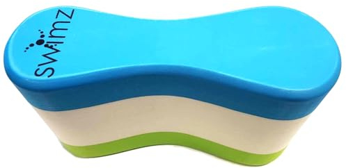 Swimz Senior Club Pull Buoy - Blue/White/Lime - EVA Foam Swim Training Aid for Adults & Competitive Swimmers