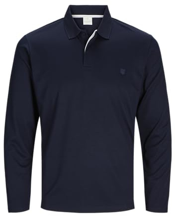 Jack & Jones Jprccrodney Ls Polo, Bleu Nuit, M