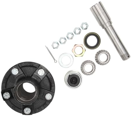 d'essieu de remorque de 2 0 kg avec 5 boulons sur moyeu de renvoi de 11 , 4 cm ,kit de moyeu de roue rond BT8 de 2 , 5 cm pour remorque de bateau cargo , Accessoires de remorque