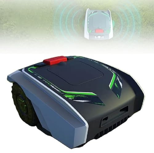 BDJSN Robot Lawn Mower for 1500qm Lawn, Intelligent Automatic Robot Lawnmower with GPS Navigation, 25% Slope, Ultra Quiet, 5.0Ah Lithium Battery, Cut Height 20-50mm, for Garden, Yard