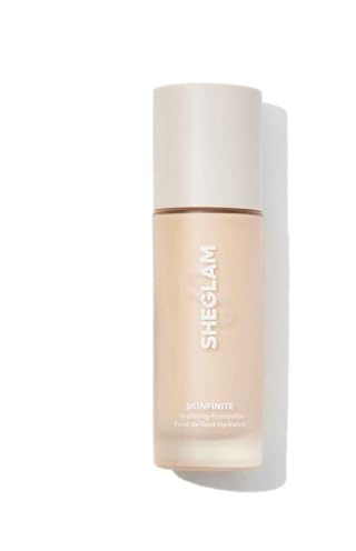 SHEGLAM Skinfinite Hydrating Foundation Flawless Dewy Foundation Hydrating Coverage Invisible Pore Concealer Pore-less Non-Greasy Lightweight Natural Soft Liquid Foundation-Chantilly