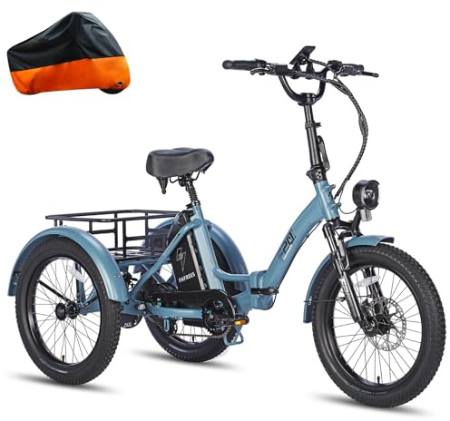 Fafrees F20 Mate E Bike Dreirad Erwachsene 20AH 48V [ Offiziell ] E-Bike Klapprad 20 Zoll Damen Herren, Elektro Mountainbike Lastenfahrrad 180kg, Elektrofahrrad Ssenioren, Ebike Fatbike Trike 25KM/H