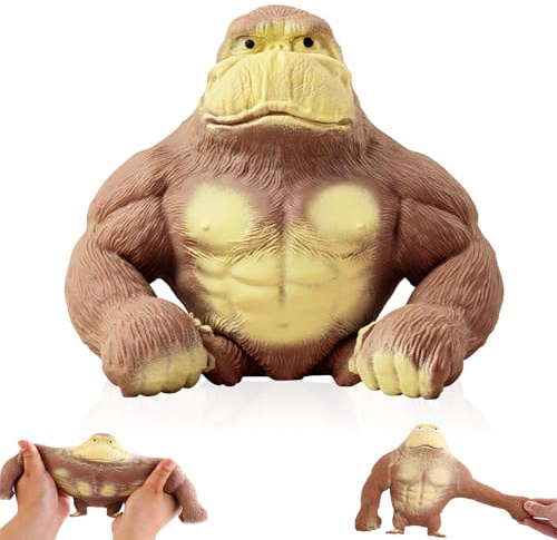 Gorilla Antistress, Monkey Squishy, Scimmia Antistress, Indistruttibile a Forma di Gorilla, Gorilla Giocattolo, Divertenti Giocattoli Morbidi Antistress per Adulti e Bambini