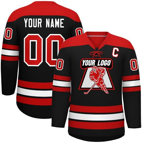 Custom Long Sleeve Hockey Jersey Lightweight Training Jersey Personalized Team Name Number for Men Women Youth Kids