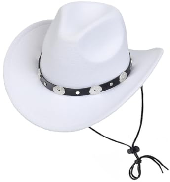 Oaygat Cowboy Hat Felt Fedora Hat Womens Western Cowboy Hat Wide Brim Hat Classic Hat Western Shapeable Durable Cowgirl Men Women Wool Felt Fedora Jazz Hat Lightweight Shapeable Outdoor Hat
