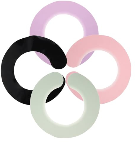 ABOOFAN Collare Avvolgente in Silicone per Parrucchiere, Mantello Protettivo per Tintura Chioma, Kit 4 Pezzi Multicolore per Trattamenti e Taglio Chioma Professionale