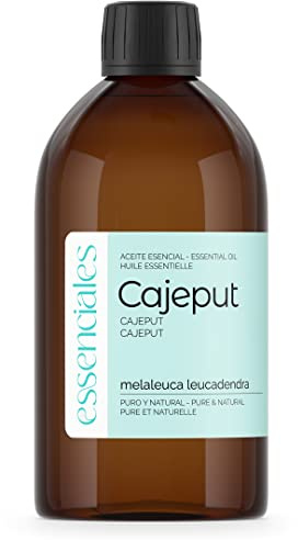 ESSENCIALES Aceite Esencial de Cajeput 500 ml – 100% Puro y Natural – Aroma Fresco para Difusor, Humidificador y Aromaterapia
