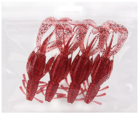 ANCLLO 12 señuelos de pesca 10 cm 10 g, Realista Cebo Artificial Cebo de Pesca Suave Cangrejo para agua dulce y salada-señuelo Herramienta de Pesca al Aire Libre Accesorios Engranaje ​Barco