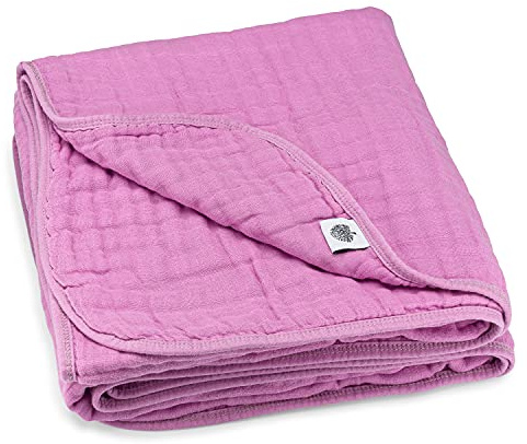 Parker Baby Co. Soft Baby Quilt Blanket for Nursery and Tummy Time - Lily