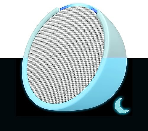 Echo Pop | Kompakter und smarter Bluetooth-Lautsprecher mit vollem Klang und Alexa | Weiß + „Made for Amazon“: Sleeve für Echo Pop (2023er Version), Fluoreszierend