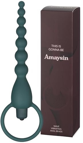 Amaysin Analkugeln - Vibrierende Silikon Anal Beads - Analkette für Frauen, Männer und Paare - Spritzwasserdicht Anal Kugeln Sexpielzeug - Analvibratoren frau Anfänger - Schmaler Analperlen