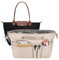 Taschen Organizer für longchamp tasche le pliage l, Taschenorganizer Shopper Polyester mit Schlüsselbund Wasserdicht für Handtaschen Damen Tote Bag Organizer, Handtaschenorganizer (Beige, Groß)