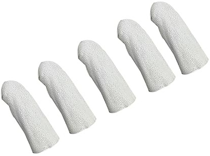 FRCOLOR 5pcs Thick Sheepskin Finger Sleeve Finger Protector for Jewelry Making Heat Insulated Guard Prevent Injury Tool for Crafts