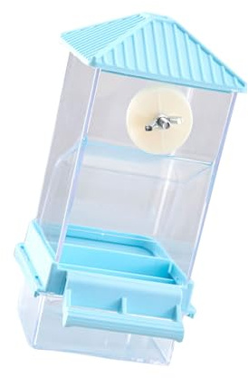 Chenxi Studio Distributeur de nourriture automatique transparent pour perroquets avec grand espace de rangement et entretien facile