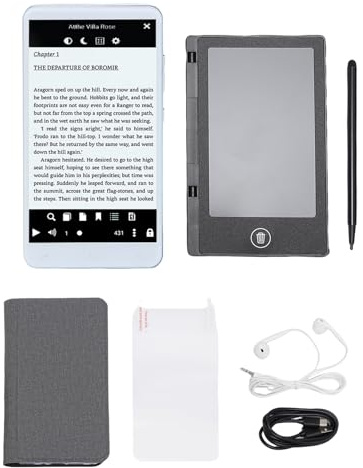 AYNEFY 5 Inch HD Ebook Reader, 5.1 Lector de Libros Electrónicos con 1GB 8GB de Memoria, Wi Fi, Cámara Altavoces, para Múltiples Formatos de Documentos Lectura Multimedia
