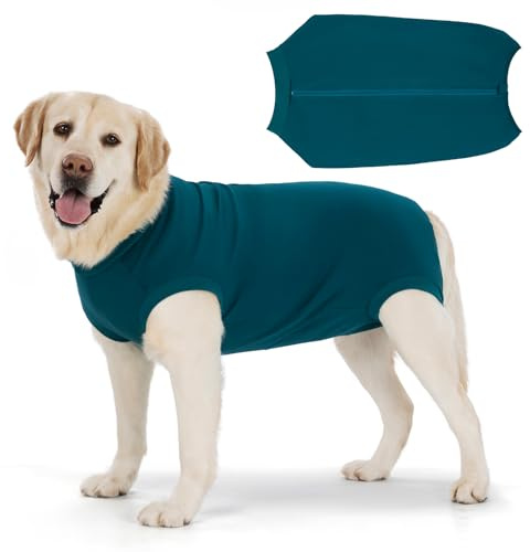 Cyponpy Combinaison Chien avec Fermeture éclair Body Chien Post Operatoire Femelle Male Chemises pour Chiens Après Opération Body Stérilisation Chienne Alternative au Collerette Chiens Castration