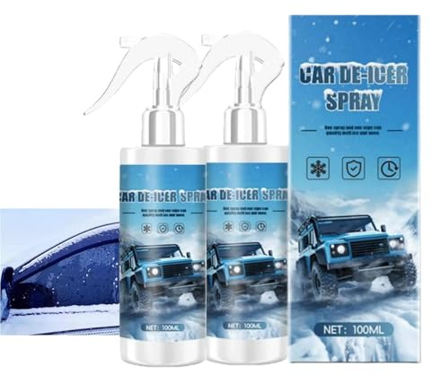 WMTBSRSW Car Windshield Deicer, Antifreeze Ice Spray, Fast-Acting Defrost and Glass Cleaner for Winter Vehicles, Ideal for Snow Removal on, Headlights, Door Seals, Locks, Latches, and Automotive (2)