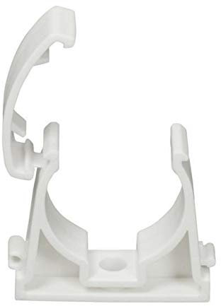 5 Rohrclips Einfach Weiß 16mm Rohrbefestigung Rohrschelle Rohrhalter Clip
