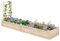 COSTWAY Hochbeet mit Rankgitter, Blumenkasten mit Spalier, Pflanzkasten aus Tannenholz, Gartenspalier mit Rankkasten, Blumenkübel für Kletterpflanze Balkon Garten Terrasse, Natur (235x63x102 cm)