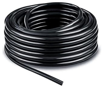 Tesmotor Tubo di irrigazione a goccia, diametro interno 4 mm/diametro esterno 6 mm, tubo di irrigazione Garde per sistema di irrigazione automatico fai da te, flessibile, durevole e resistente ai