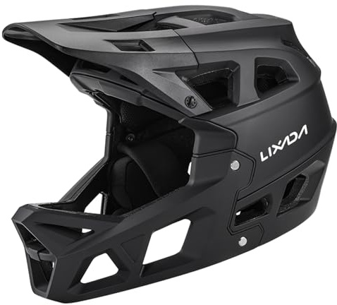 Lixada Vollgesichts-Mountainbike-Helm für Erwachsene, Fullface BMX Helme, Racing Downhill MTB-Helm für Mountainbike