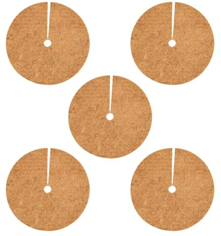 Stuoie naturali dell'erbaccia di protezione dell'albero delle fibre del cocco, erbaccia rotonda a 5,9 pollici della noce di cocco per il tessuto protettivo del tronco di piano dell'albero