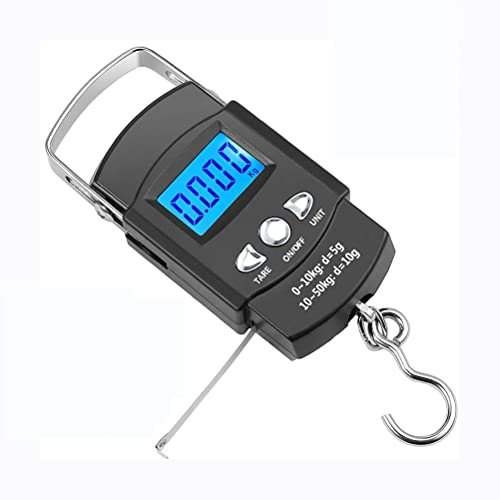 RUHEN Básculas portátiles Báscula Digital para Equipaje Báscula para Peces Electrónica Digital Báscula Colgante para Equipaje Báscula para Viajes Familiares Compras Pesca