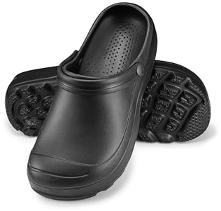 ESTRO Ciabatte da Giardino Uomo - Ciabatte Giardino Uomo Zoccoli Plastica Zoccoli Gomma F08 (42 EU, Nero)