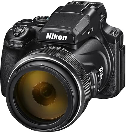 Nikon Coolpix P1100 Fotocamera Bridge, Zoom Ottico 125x (24-3000mm), Sensore CMOS 16 MP, Video 4K UHD, Stabilizzazione Ottica VR, LCD Articolato 3.2, Nero [Nital card: 4 anni di garanzia]