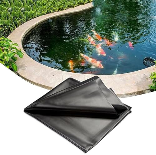 Grande bâche de bassin noire flexible résistante aux UV pour bassins de jardin, cascades et ruisseaux, bâche imperméable durable pour aménagement paysager d'arrière-cour et utilisation en extérieur 3