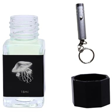 Maxtonser Tinta invisible con tinta fluorescente ligera invisible para pluma estilográfica de cristal