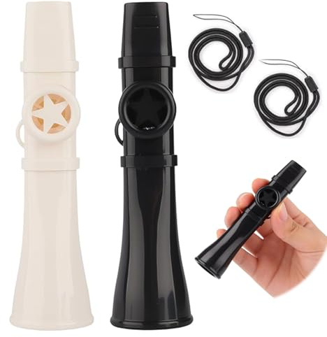 2Pcs Kazoo for Adults Kids Portable Dual Tone Hole, Easy to Play, Reusable Comfortable Whistle, Washable Mini Instrument, Gift Musical Accompaniment Instruments for Music Lovers, Easy To Learn