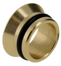 15mm Flat Face Insert for Compression Fittings – Brass Adaptor with O-Ring Seal | Leak-Proof Plumbing Insert for Isolation Valves & Pipe Connections - Pack of 10