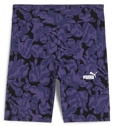 PUMA ESS NATURE 2.0 High-Waist AOP Short Leggings 7, pantalones deportivos mujer Mujer, Blue Crystal,