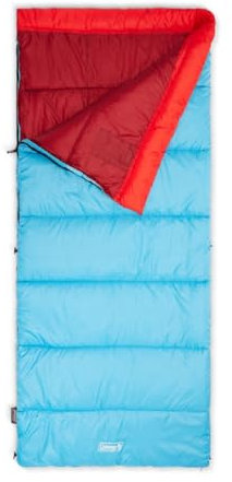 Coleman Flatlands 30/40/50°F Adult Sleeping Bag, Made from 100% Recycled Material, Big & Tall Options, Cool-Weather Sleeping Bag