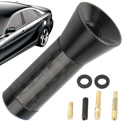 Antena de radio para automóvil,Antena de radio para camión | Antenas para vehículos de montaje en techo de 3,5 cm | Antena de parabrisas de coche de metal, antena de diseño de coche de fibra de carbon