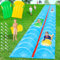 Slide and Glide, 30ft x 6ft Lawn Water Slide with 2 Inflatable Boards, Dual Lane Water Slides with Built-in Sprinkler for Big Kids Ages 8-12