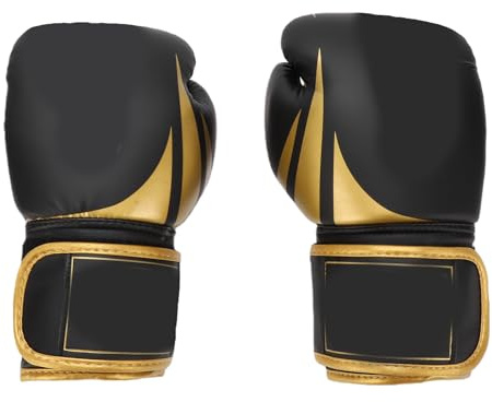 Naroote Guanti da Boxe per Ragazzi, Guanti da Boxe per Bambini Resistenti agli Strappi con Imbottitura Interna Multistrato, Design Traspirante, Ideali per Kickboxing, Muay Thai, MMA (oro nero)