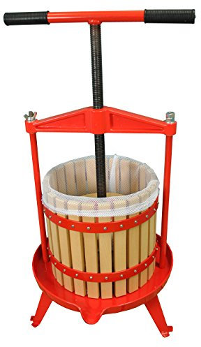 Selections 12 Litre Traditional Fruit and Apple Cider Press with Cross Bar and T Handle