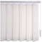 Sonnenschutz-HH® - Lamellenvorhang weiß Leinenoptik mit Streifen lichtdurchlässig - Breite 195 cm x 230 cm Höhe - Lamellenbreite 127mm Vertikaljalousie Vertikalanlage Schiebevorhang