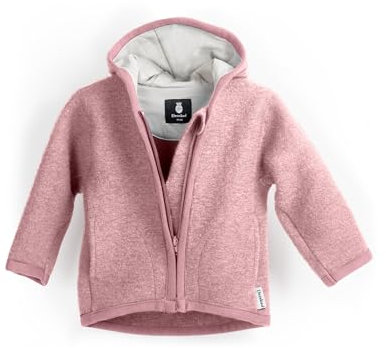 Ehrenkind® Walkjacke Rosa Gr. 122/128 | Jacke für Kind aus Merino Schurwolle mit Reißverschluss | Walk Jacke für Baby