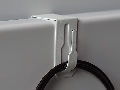 dekondo 10x Fensterhaken/Dekohaken/Fensterklipp/Klemmträger für Fensterdekoration, Fensterbilder, Lichterketten uvm. oder Vitragestangen – klein, dezent, unauffällig (15-20 mm Klemmbereich, weiß)