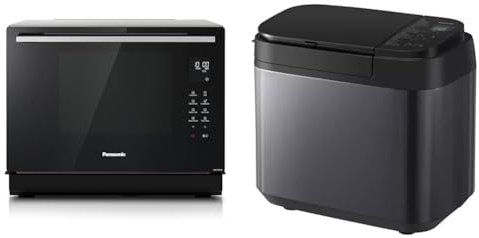 Panasonic CF87 Speed Convection Oven, Grill, Flatbed, 31Litre, Two Level Cooking, Genius Sensor & YR2540 Fully Automatic Breadmaker, with yeast & nut dispensers, Manual Settings