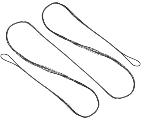 PATIKIL Cuerda de Arco Recurvo, Sustitución de Cuerdas de Arco de 14 Hilos para Equipamiento de Tiro con Arco Universal, Negra Amo 66 (Real 62)
