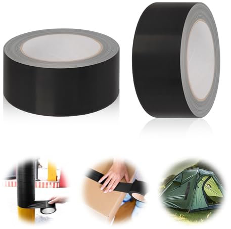 Acentor Panzertape Wasserfest 50 mm x 30 m - 2 Rollen Panzertape Gewebeklebeband - Gewebeband - Panzerband Extra Stark - Duct Tape - Wasserdichtes Klebeband